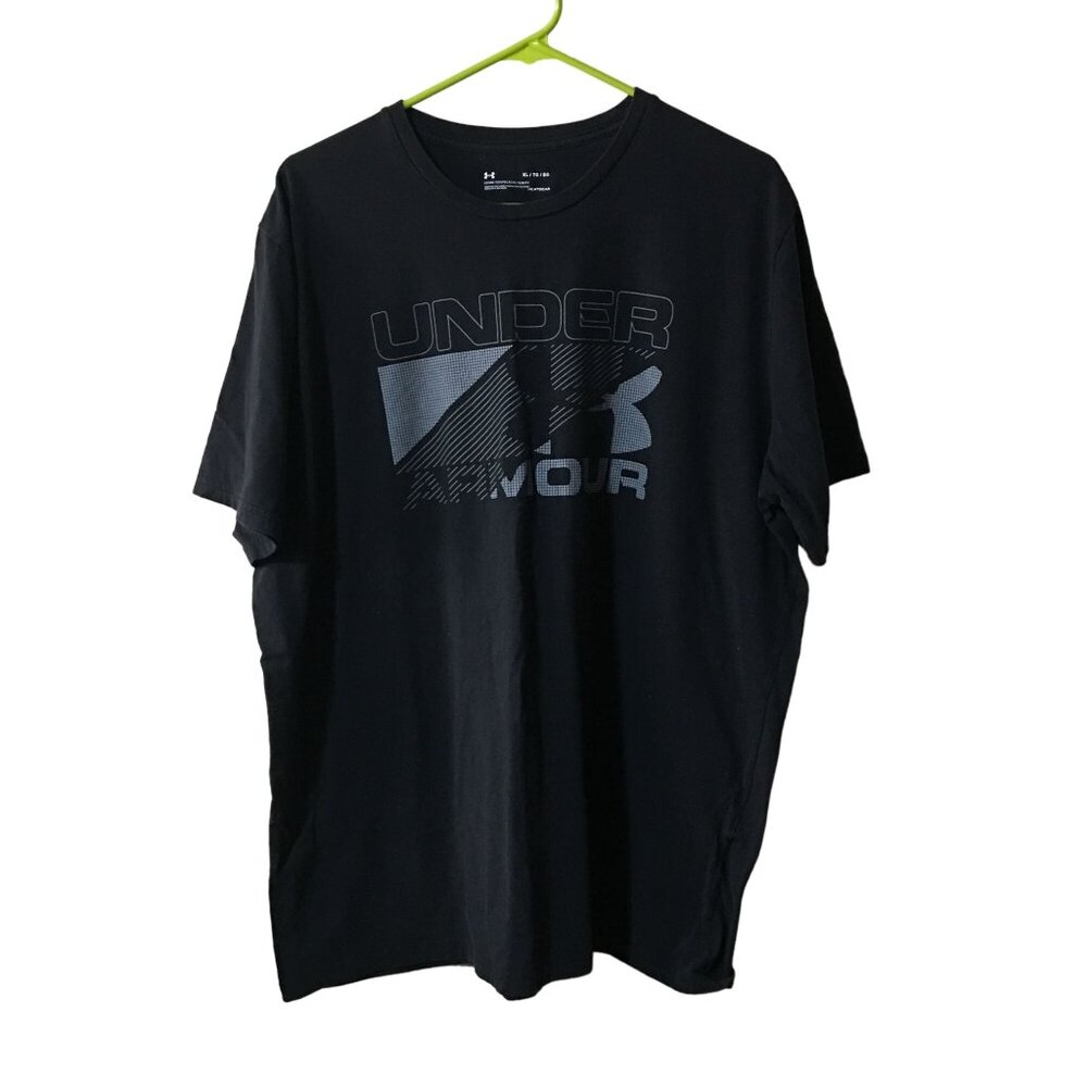 UNDER ARMOUR HEATGEAR LOOSE BLACK GRAPHIC T-SHIRT MENS XL